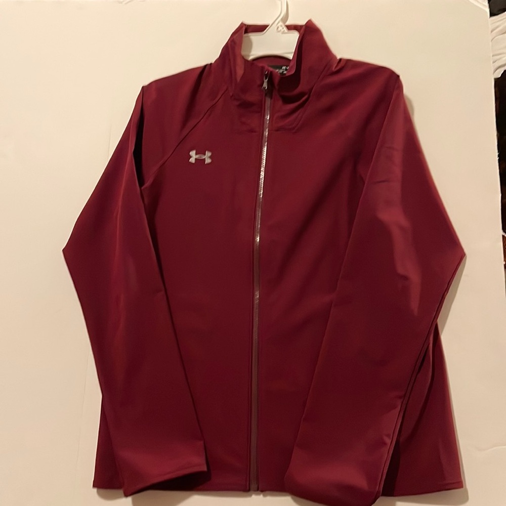 Under Armour Water Storm Resistant Jacket Women’s XL Burgundy/Grey